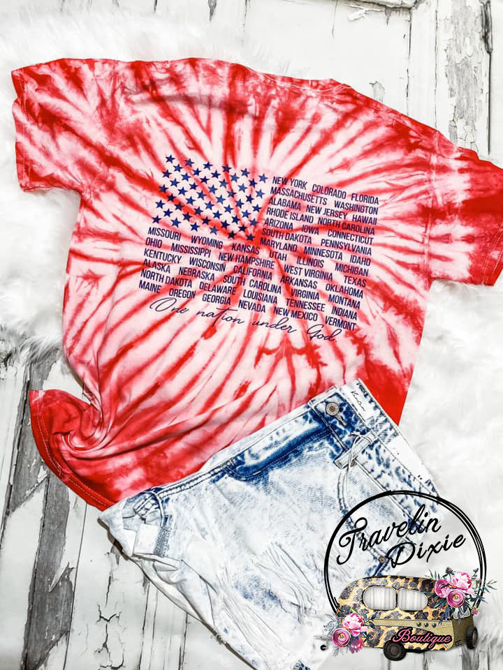 Under　–　Nation　Dixie　Travelin　Tee　God　Dye　Tie　One　Boutique