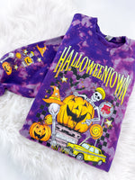 Halloween City Skeleton Town Marbled Sweatshirt or Hoodie