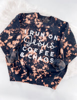 I Run on Jesus Coffee & Chaos Marbled Tshirt, Sweatshirt or Hoodie