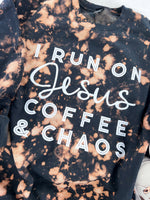 I Run on Jesus Coffee & Chaos Marbled Tshirt, Sweatshirt or Hoodie