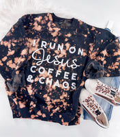 I Run on Jesus Coffee & Chaos Marbled Tshirt, Sweatshirt or Hoodie