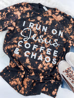 I Run on Jesus Coffee & Chaos Marbled Tshirt, Sweatshirt or Hoodie