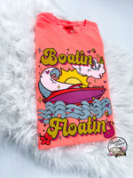 Boatin and Floatin Retro Boat Summer Comfy Colors Tshirt