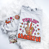 Feelin Thankful Skeleton Turkey ~ Tshirt, Sweatshirt or Hoodie