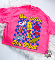 Go With the Float Retro Summer ~ Tshirt, Sweatshirt or Hoodie