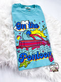 On the Pontoon Retro Boat Summer Comfy Colors Tshirt