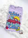 Wake and Lake Retro Boat Summer Comfy Colors Tshirt