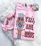 Ya'll Are Nuts Retro Nutcracker ~ Classic Holiday Tee, Sweatshirt or Hoodie