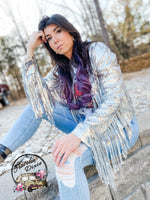 Broadway Girls Flashy Fringe Sequin Jacket