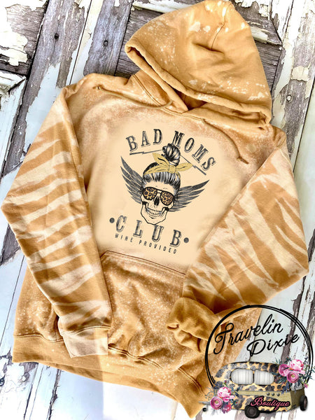 Bad Mom's Club Bleached Hoodie