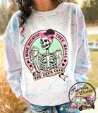 Bad Mom's Club Splatter Dye Crewneck Pullover Sweatshirt