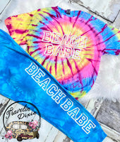 Beach Babe Sunet Tie Dye Short Sleeve Shirt