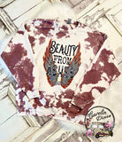 Beauty From Ashes Wing Bleached Crewneck Sweatshirt