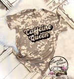 Caffeine Queen Galaxy Bleached Short Sleeve Shirt