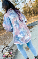 Cotton Candy Acid Dye Distressed Jacket