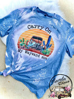 Carry On My Wayward Son Bleached Short Sleeve Shirt