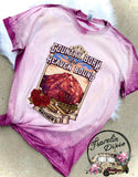 Country Born & Heaven Bound Shoulder Bleached Short Sleeve Shirt