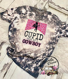 Cupid Send me a Cowboy Galaxy Bleached Tee