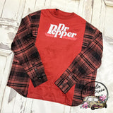 Dr Pepper Dixie Smashup Reworked TFlannel ~ Authentic Tee ~ Limited Quantity