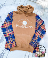 Farm Fresh Pumpkins ~ Dixie Smashup Reworked FlannelHoodie