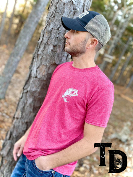 Men's American Fishing Short Sleeve Shirt - Front & Back Printing