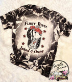 Flirty Dirty Inked & Curvy Bleached Short Sleeve Shirt