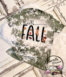 Hello Fall Acid Bleached Tshirt