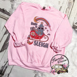 Here to Sleigh Retro Christmas ~ Classic Holiday Tee, Sweatshirt or Hoodie