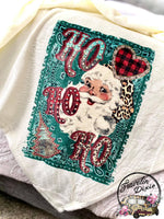 HO HO HO Santa Christmas Plush Throw