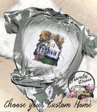 CUSTOM House that Built Me Bleached Short Sleeve Shirt