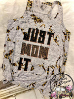 Just Mom It Leopard Tie Dye Tank