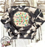 My Favorite Color is Christmas Lights ~ Bleached Christmas Crewneck Sweatshirt