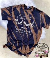 Mad Hustle Bleached Short Sleeve Tee Shirt