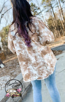 Carmel Kiss Acid Dye Distressed Jacket