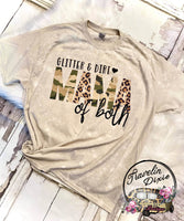 Glitter & Dirt MaMa of both Bleached Short Sleeve Shirt