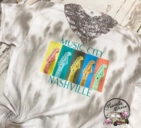 Music City Nashville Tie Dye Tshirt, Sweatshirt or Hoodie