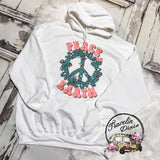 Peace on Earth Peace Sign Christmas Wreath ~ Classic Holiday Tee, Sweatshirt or Hoodie