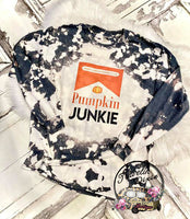 Pumpkin Junkie Bleached Tshirt, Long Sleeve or Sweatshirt