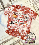 Pumpkin Patch Horror Movies Fall Stuff Acid Bleached Tshirt