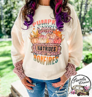 Pumpkin S'mores Leopard Cuff Sweatshirt