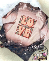 Retro Love Bleached Long Sleeve Shirt