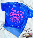 Rock N Roll Mama Scatter Bleached Short Sleeve Shirt