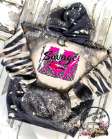 Savage Leopard Pop Lips Bleached Hoodie