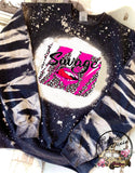 Savage Pop Lips Graphic Bleached Crewneck Sweatshirt