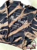 She's Got Mad Hustle & a Dope Soul ~ Bleached Crewneck Sweatshirt