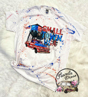 Small Town USA Splatter Short Sleeve Shirt