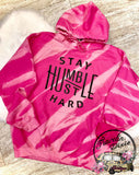 Stay Humble Hustle Hard Bleached Hoodie ~ Hooded Sweatshirt