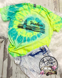 Sunshine On my Mind Beach Tie Dye Tee