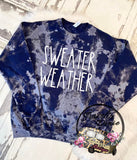 Sweater Weather Acid Bleach Crewneck Sweatshirt