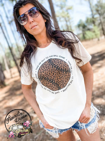 Take Me Out to the Ballgame Leopard Everyday Tee